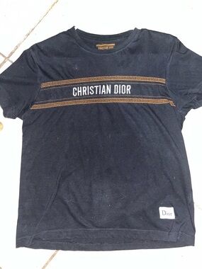 Dior copper and Navy Blue Cotton Jersey Top
